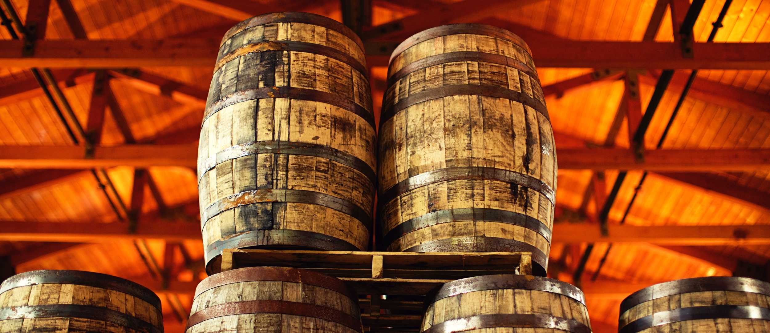 Our whisky is aged in white oak bourbon barrels