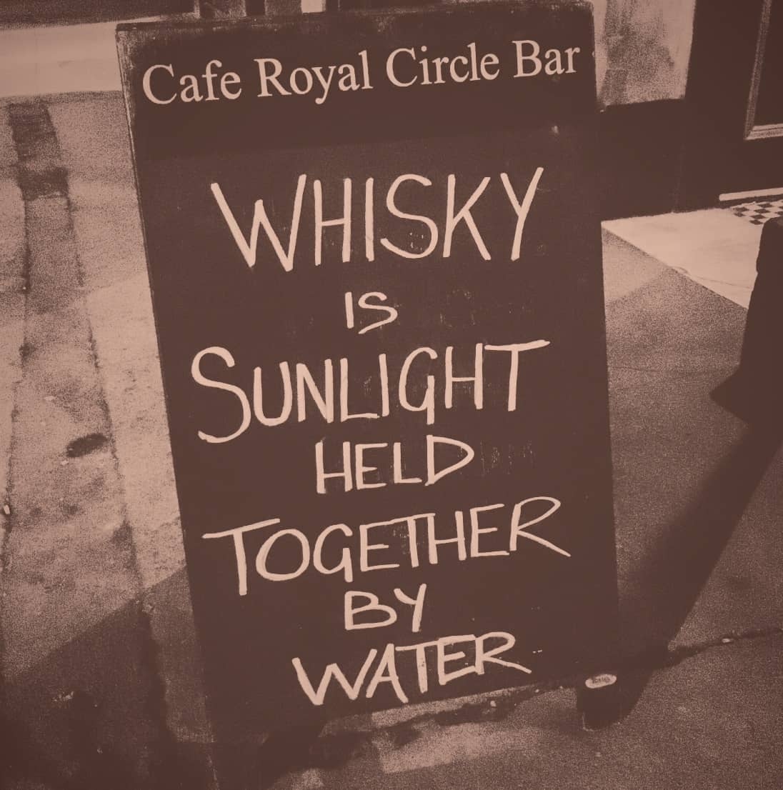 Whisky is sunlight held together by water